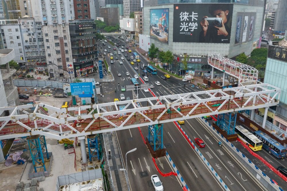 江北：观音桥商圈空中连廊计划年底建成